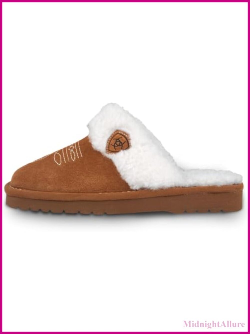 Suede Slippers Square Toe Mocc Indoor Outdoor Plush Lined